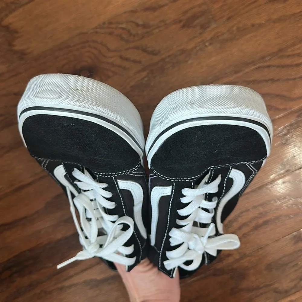 VANS Canvas Old Skool Black & White Shoes - Picture 5 of 5